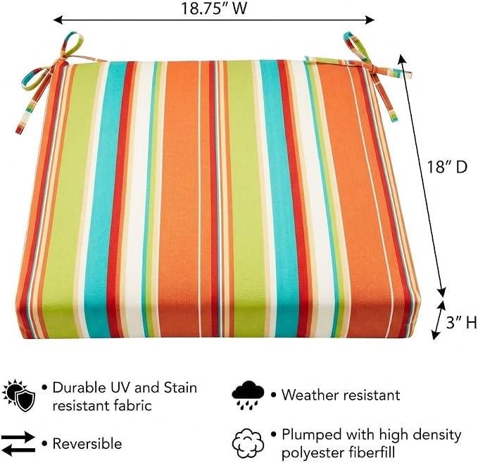 BrylaneHome Bh Outdoor Performance Patio Chair Cushion - Cypress Midnight