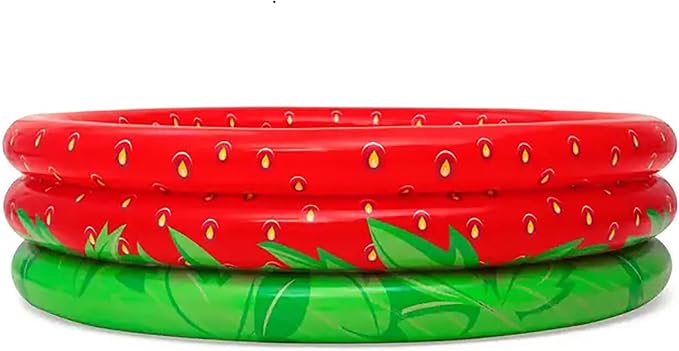 Bestway: H2OGO!Sweet Strawberry Pool - 66" x H15 - Inflatable 3-Ring Play Pool, Kids,103 Gallon, Ages 2+