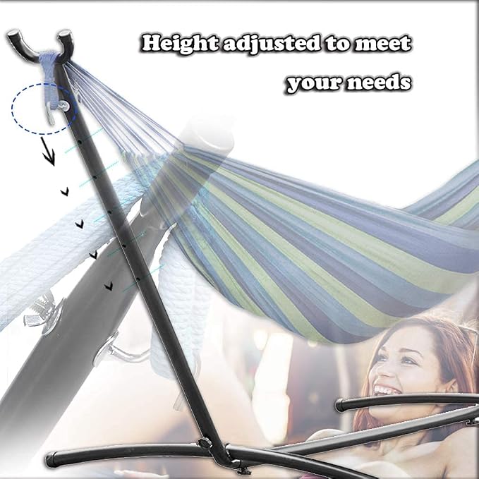 Hammock Stand Portable Heavy Duty Hammock StandHammock Steel Stand Capacity 300LBS,for Outdoor Patio Deck Beach or Indoor with Carrying Case (No Hammock) HK-SD28