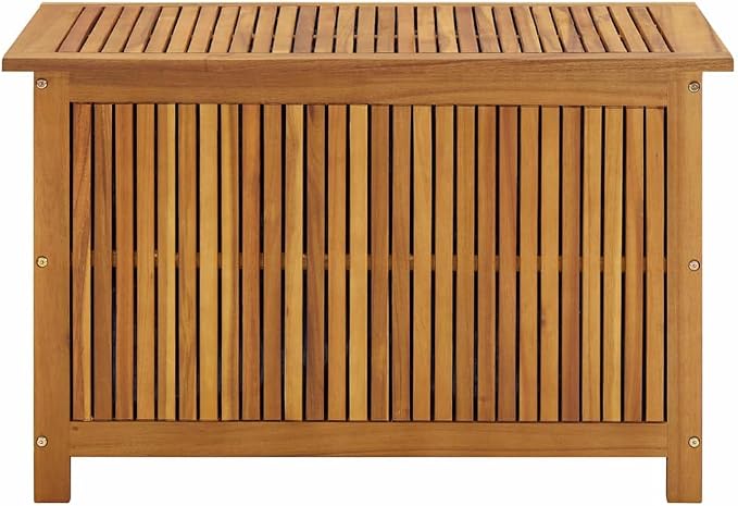 vidaXL Outdoor Storage, Deck Box with Lid, Patio Cabinet, Storage Chest for Outdoor Cushions Pillows Garden Tools Pool Supplies, Solid Wood Acacia