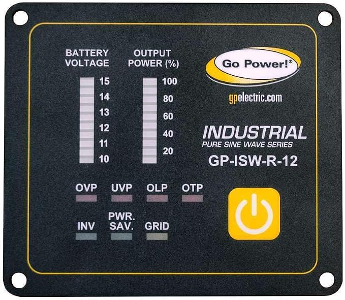 Go Power! 79999 GP-ISW-R-12 Industrial Pure Sine Wave Inverter Remote - 12 Volt