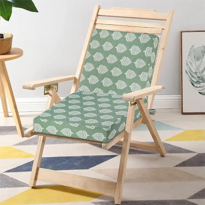 FUNHOME Outdoor Chair Cushion Covers 2 Pack, No Insert! Patio Cushion Covers Replacement 20" x 18" x 4", Water Resistant Chair Cushion Slipcovers, Fair Green (Covers ONLY)
