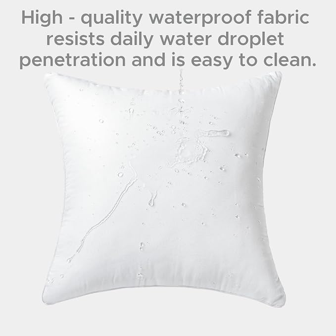 20x20 Outdoor Pillow Inserts Set of 4 Large Size Waterproof Square White DecorativeThrow Pillow Inserts for Indoor Couch Sofa Beds Cushions Outdoor Patio Furniture Cushions