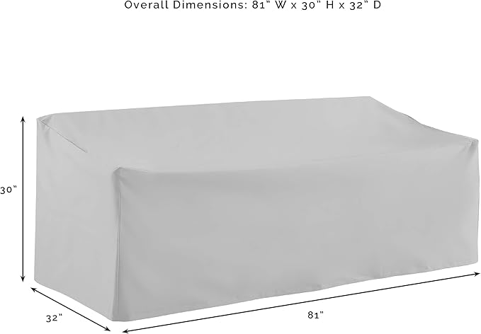Crosley Furniture Patio Furniture Covers, Waterproof 5-Piece Cover Set for Outdoor Sofa, Chairs, and Tables, Gray