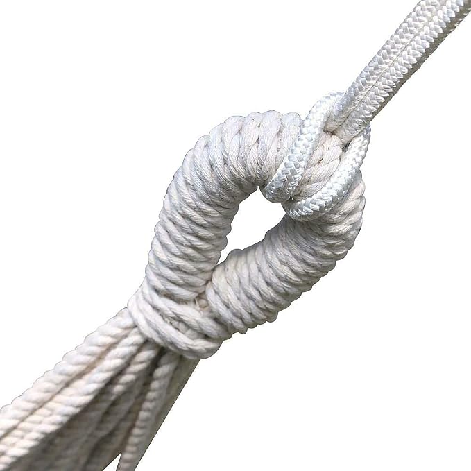 YFUG GO Double Sized Boho Macrame Black Hammock with Elegant Tassels and Fishtail Knitting 485Lbs Includes Tie Ropes and Black Drawstring Bag for Women