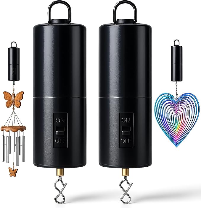 2 Pack Wind Spinner Motor Hanging Display Motor Battery Operated 24 RPM Rotating Motor Multi-Purposes for Wind Spinner Mobile Yard Decor Hanging Ornament Outdoor Sculptures-Medium Speed (2 Pcs Black) | Multi-Purposes for Wind Spinner Mobile Yard Decor ...