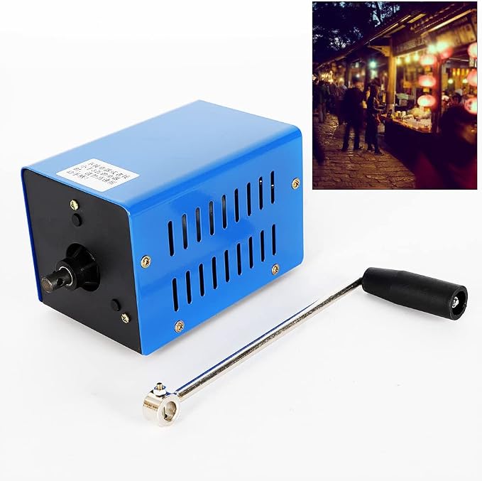 20W USB Charger Hand Crank Generator Outdoor Portable Emergency Power Supply for Camping High Power 2000rmp/min Blue
