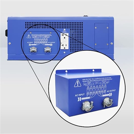 AIMS 3000W 12V Pure Sine Inverter Charger w Transfer Switch 120/240V ETL