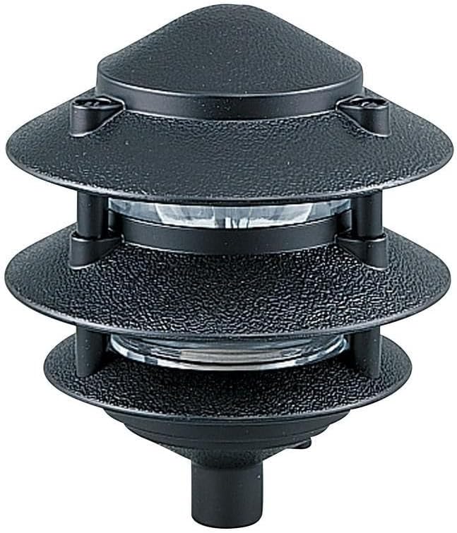 Generation Lighting 9226-12 Single Light Outdoor Path Fixture with Clear Glass, Black, 1-Light, cETL Listed, Safety Rated for Wet Locations - Outdoor Path Light, Aluminum Construction