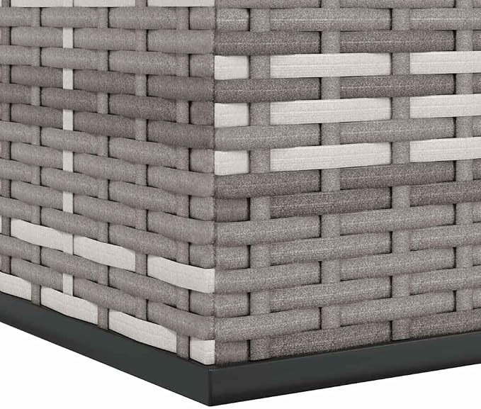 Outdoor Patio Cushion Storage Box, 39.4 Inch Weather-Resistant PE Rattan Deck Box with Gas Lift Mechanism and Waterproof Inner Bag for Garden Backyard Organization, Gray
