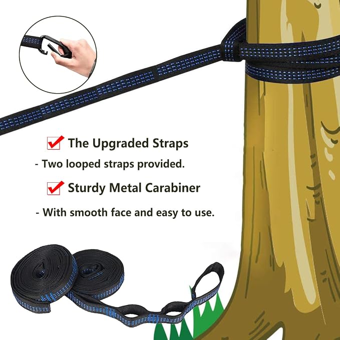 Travel Hammock with Mosquito Net, Lightweight Camping Hammock Hold Up to 200kg, Portable Outdoor Hammock for Camping Hiking Backpacking,Orange,290x140cm