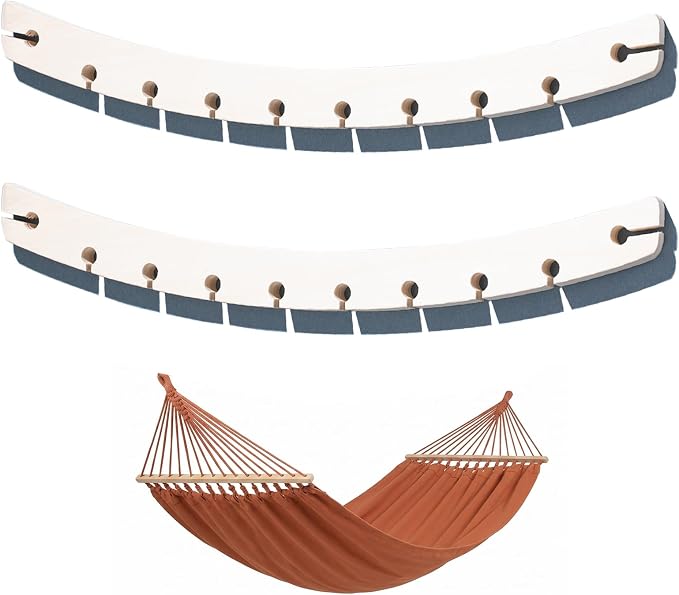 2 PCS Detachable Hammock Spreader Bars, Durable Wooden Crossbars for Hanging Hammocks, Sturdy and Lightweight Replacement Accessories Bars for Patio, Camping, Backyard and Porch