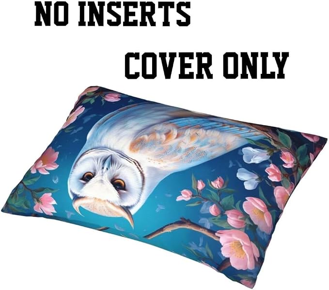 Outdoor Pillows Waterproof Set of 2 Outdoor Pillow Covers 16x24 Inch, Owl Throw Pillows Flower Pillow Covers, Summer Garden Decorative Pillows Outdoor Pillows for Patio Furniture Car Home Decor -hs480