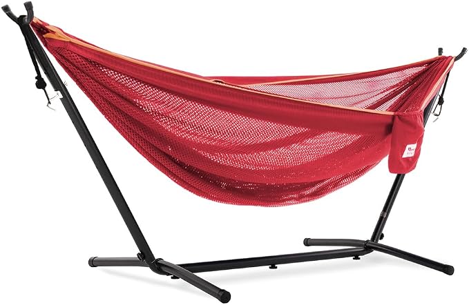 Vivere C9MESH-46 Hammock with Stand, Peach and Punch