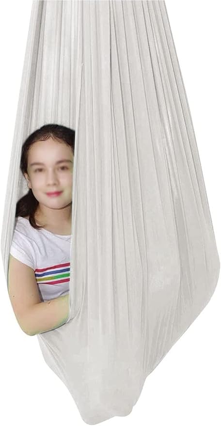 Kids Therapy Swing Adjustable Aerial Yoga Cuddle Hammock Indoor Outdoor Snuggle Swing with Special Needs Ideal for Children Calming & Relaxing Sensory Integration