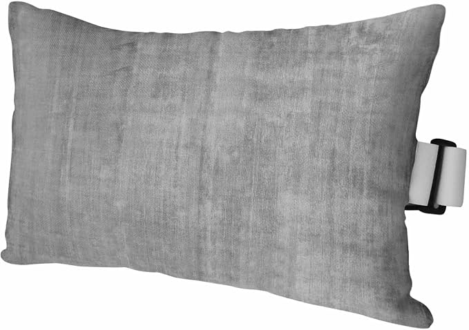 Outdoor Lumbar Pillow 12x20 Inch, Vintage Grey Waterproof Throw Pillow Covers with Insert, Modern Abstract Retro Art Decorative Headrest Pillows for Office Car Travel