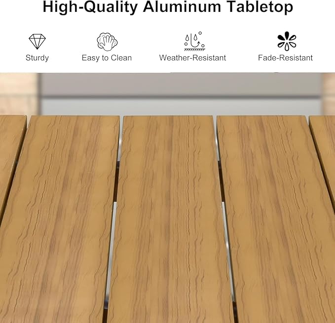 PURPLE LEAF 12 Pieces Outdoor Dining Set with Patio Aluminium Dining Table and Wicker Chairs Modern Furniture Cushions Sets for Backyard Indoor Decor Kitchen Teak