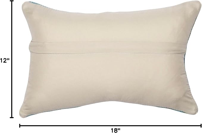 Liora Manne Marina Indoor/Outdoor Power Loomed Easy Care Pillow - Contemporary Geometric Casual Accent (Circles Azure) (12" x 18")
