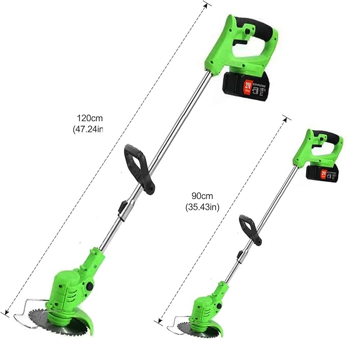 Cordless Weed Wacker Eater, Electric Weed Wacker Cordless Trimmer,Weed Whacker Grass Trimmer Stingless Lightweight Battery Powered weedeaters with 4 Types Blades,2 Batteries for Lawn, Yard, Garden