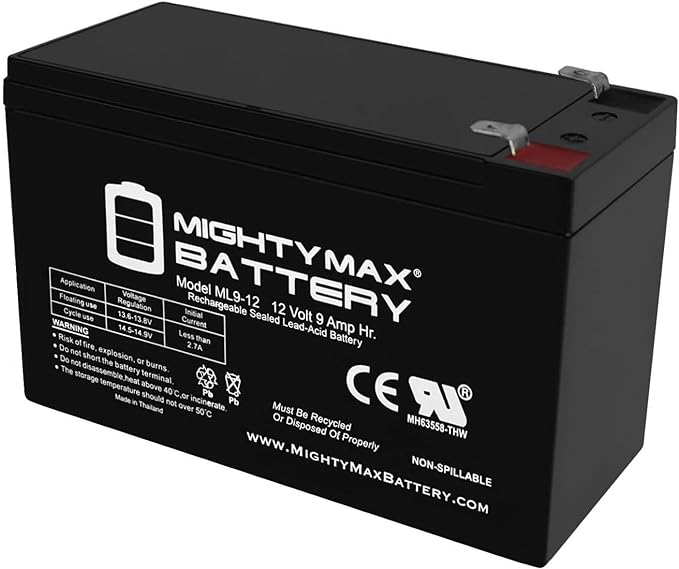 Mighty Max Battery 12V 9Ah SLA Battery for Steele SP- GG1000E 10,000W Generator