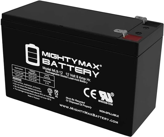Mighty Max Battery 12V 9Ah SLA Battery for Steele SP- GG1000E 10,000W Generator