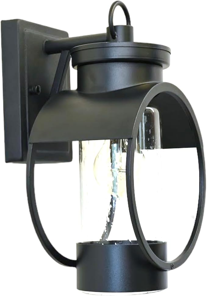 Black Outdoor Weatherproof Wall Sconce Light Fixture, Rustic Porch Light, Entryway Light, Outdoor Wall Sconce Lantern