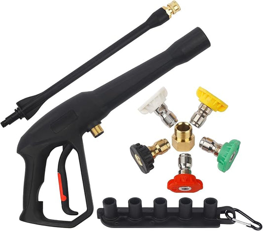 Pressure Washer Spray Gun with Extension Wand Kit,for M22-14MM and M22-15MM Hose,Compatible with Ryobi, Green Works and Karcher Pressure Washer Gun