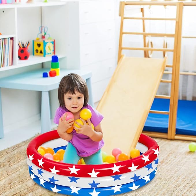 2 Pack Inflatable Kiddie Pool, 47.5"x12" Inflatable Swimming Pool for Kids Summer Fun, Inflatable Baby Ball Pit Pool for Indoor Outdoor Water Fun Swimming Pool Center