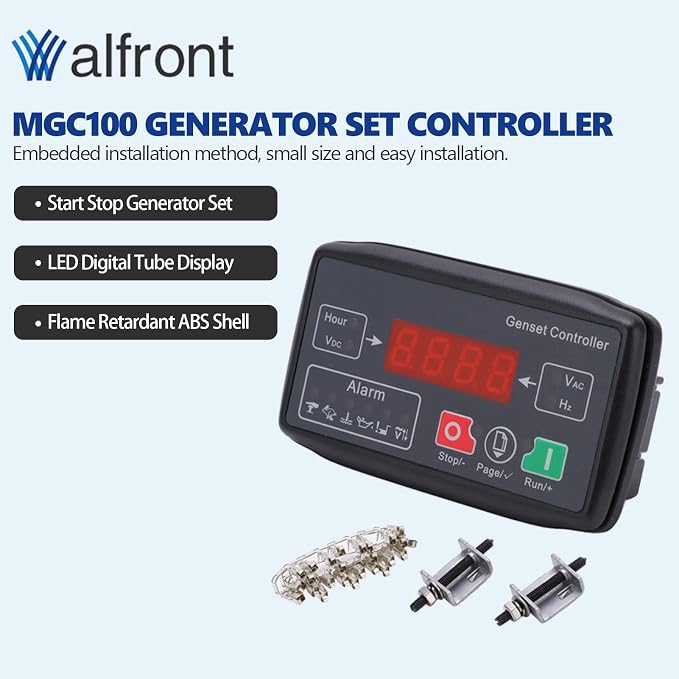 MGC100 Generator Set Controller – Auto Start Stop Genset Controller for Small Gasoline Generator Sets