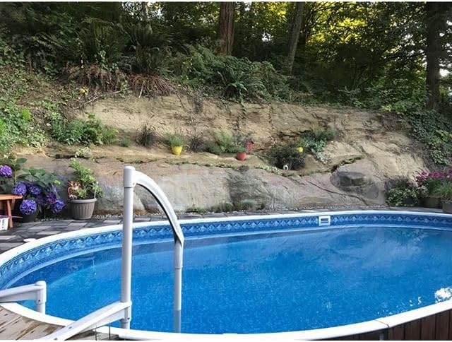 Lake Effect Pools 'Dominica' 12 ft x 24 ft Oval Step Ready Semi Inground Swimming Pool | 52 Inch Resin Protected Steel Sided Walls | Bundle Includes: 25 Gauge Overlap Liner & Widemouth Skimmer