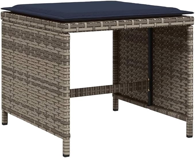 Afuera Living 14-Piece Poly Rattan Patio Dining Set, Gray Finish, Acacia Wood Table, UV-Resistant Cushions, Powder-Coated Steel Frame, Spacious Seating for 14, Modern Outdoor Garden or Terrace