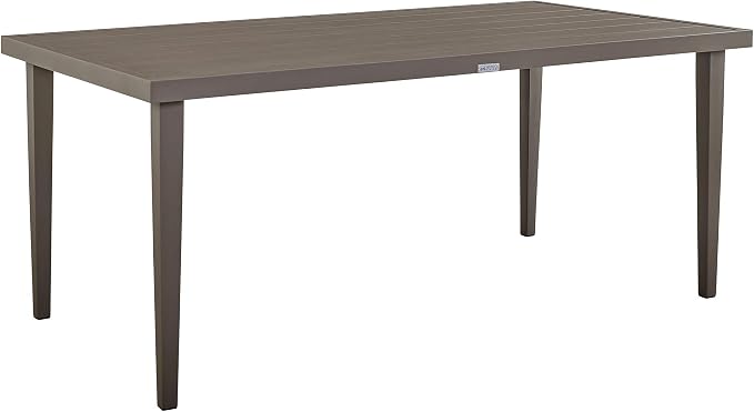 Armen Living Silvana Modern Outdoor Patio Dining Set, 5 Piece, Gray
