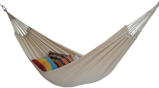BYER OF MAINE Paradiso Hammock, Authentic Brazilian, Naturalesa, Recycled Cotton/Polyester Blend, Double, 142" L x 68" W, Holds up to 400lbs