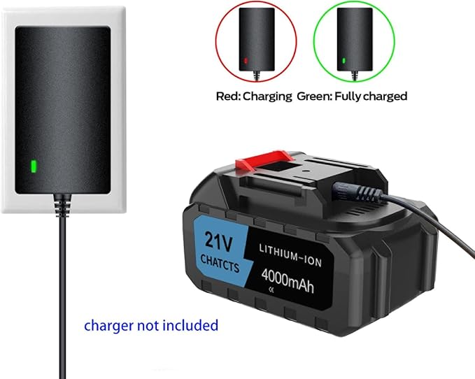 Batteries for Portable Cordless Pressure Washer，21V 4000mAh lithium battery with power display, compatible with other battery-powered tools, cutting saws, and electric drills with the same interface.