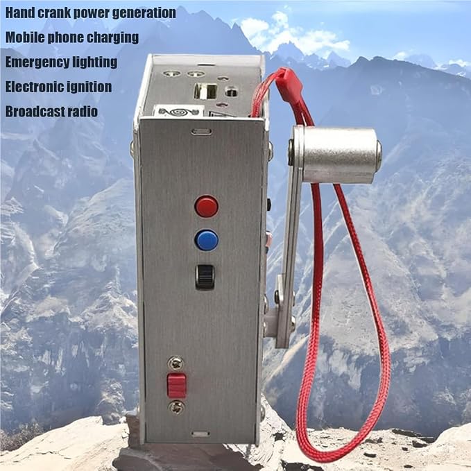High Power Hand Crank Generator 1000Mah, Mini Portable Emergency Power Supply Safe And Practical Suitable for Leisure Decompression, Sudden Power Outage