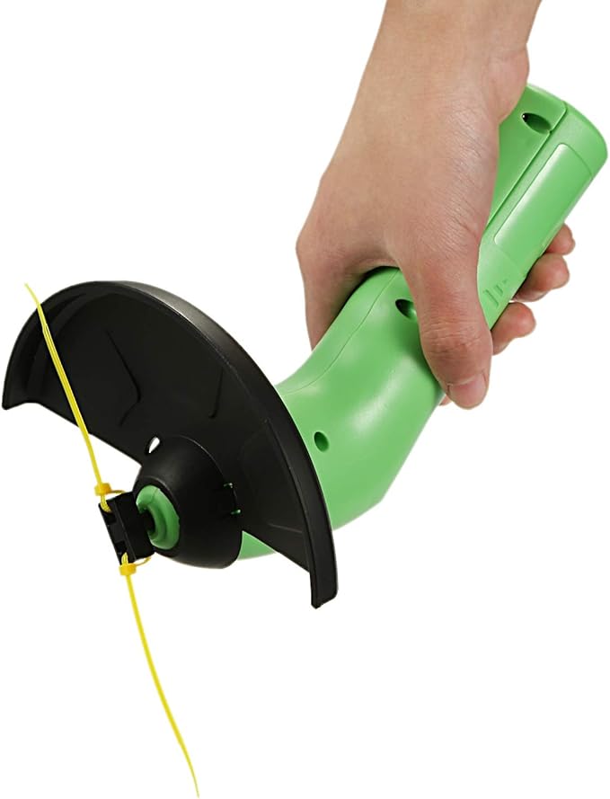 Grass Trimmer Cordless Lawn Garden Edging Decor Tool Works with Standard Zip Ties, green