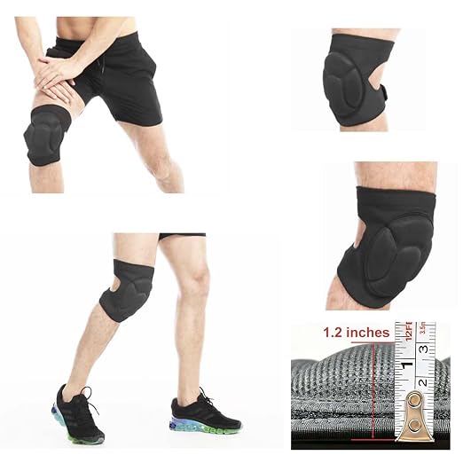 Work Knee Pads for Men Women, Foam with Adjustable Straps, Black M, 1 Pair | Waterproof EVA Soft Foam, Kneepads for Cleaning Floors, Housework, Housekeeping, Weeding, Yard, Garden Work, Kneeling Workers