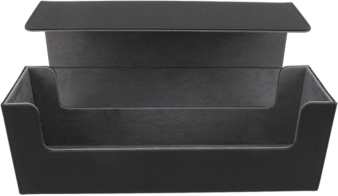 RiToEasysports Trading Card Storage Box, Large Capacity Holds 400+ Cards Magnetic Closure, Card Deck Box PU Leather with Felt Lining for Collectors, Gamers, and Card Enthusiasts