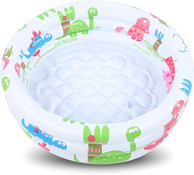 Baby Pool, 23.6 Inch Inflatable Toddler Swimming Pool Kiddie Pool, Mini Pool with Thickened PVC Material for Outdoor Indoor Bathroom Living Room