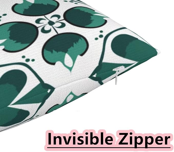 Outdoor Pillows Waterproof Set of 2 Outdoor Pillow Covers 16x24 Inch, Green Throw Pillows Nordic Pillow Covers, Summer Garden Decorative Pillows Outdoor Pillows for Patio Furniture Home Decor -hs373