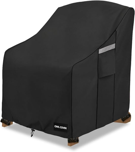 Outdoor Chair Covers 37" W x 40" D x 36" H,600D Heavy Duty Waterproof Patio Chair Cover,Outdoor Furniture Covers for Lawn/Garden Chiar,Black