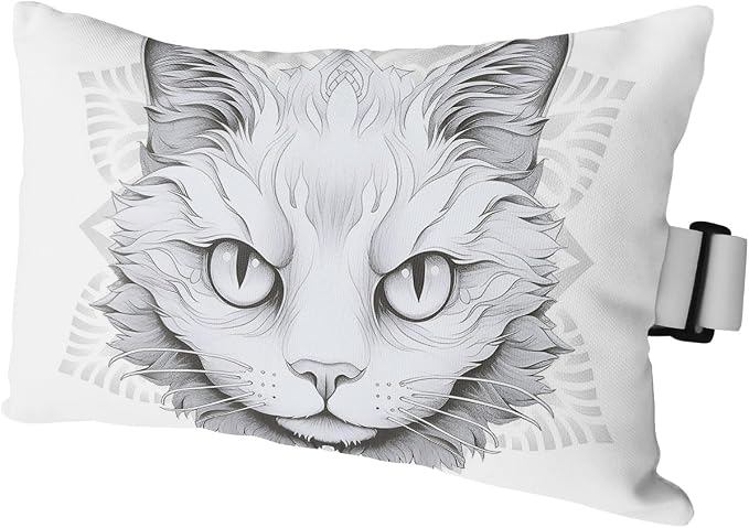 Outdoor Pillows Covers with Inserts Animals Pet Cat Flowers and Kitty Waterproof Recliner Pillow with Adjustable Strap Throw Pillows for Patio Furniture Pool Lounge Chair, 11x16 inch, 1PCS