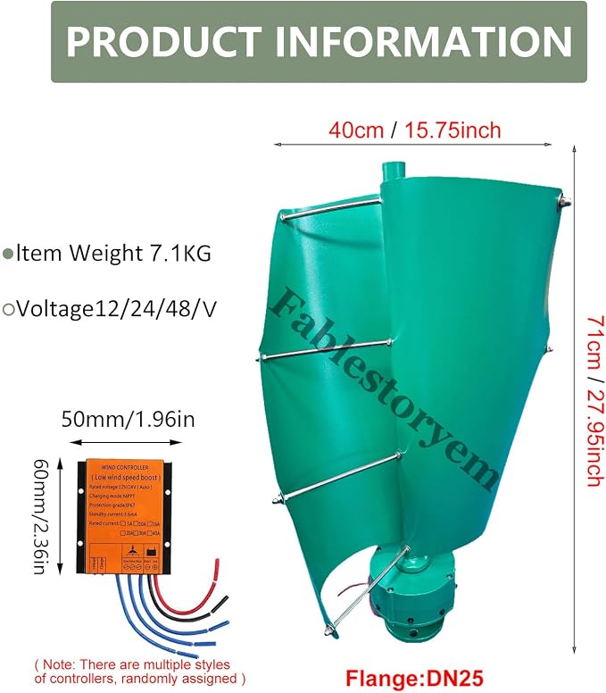 12000W Vertical Wind Power Turbine Generator Kit,12V/24V/48V Portable Maglev Wind Turbine Generator with Charge Controller for Boats Cabins Mobile Homes,A-24V