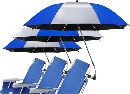 Beach Umbrella, 360 ° Chair Umbrella with Clamp, UPF50+ Shade for Beach, Sand, Patio, Yard (Not Includ Chair)