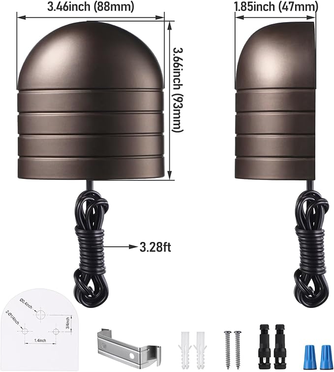 LEONLITE 12-Pack RGBCW Low Voltage LED Deck Lights, Color Changing | 5 Color Changing Modes, CRI90, 12-24V AC/DC, Anti Glare Step Railing Light, Fence Down Light, IP65, Oil Rubbed Bronze