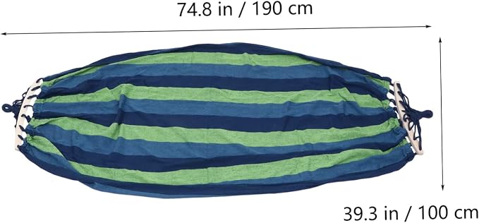 LIOOBO Portable Outdoor Canvas Hammock Double Camping Swing Breathable for Garden Beach and to Assemble Relaxation for Nature Lovers