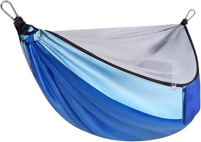 YSUEFIJO Outdoor Portable Hammock for Garden Or Camping, Lightweight Hammock with Strong Fabric, Comfortable Hammock for Relaxation, Easy to Hang Hammock, Perfect for Travel and Patio