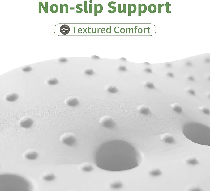Poolside Seat Cushion, Pool Seat for Edge of Pool, Portable Outdoor Chair Mat with Carry Bag, Non-Slip & Quick-Drain for Swimming Pool, Patio, Deck, Hot Tub Bench (White, 2 PC)