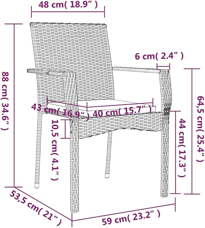 5 Piece Patio Dining Set with Cushions Black and Gray Poly Rattan Outdoor Table and Chairs for Garden Deck Backyard Lawn Porch Tempered Glass Top