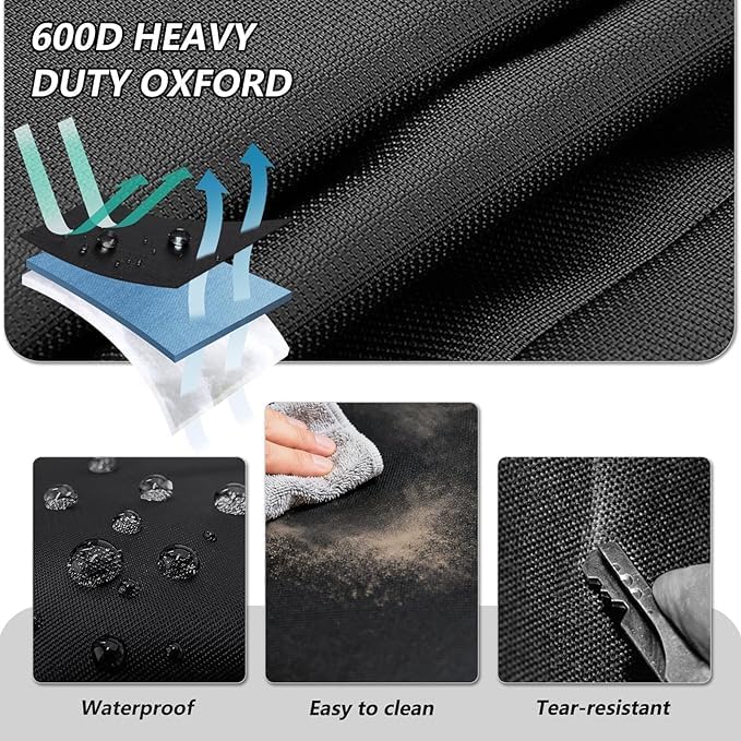 Outdoor Swivel Chair Cover 4 Pack,(29W x 31D x 38.5H inches )100% Waterproof Heavy Duty Outdoor Rocking Chair Covers， Patio Chair Covers Waterproof Patio Furniture Covers ( Black)